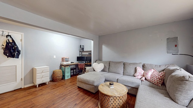 285 Riley Rd, New Windsor, NY 12553 - living area featuring electric panel and light wood-style floors