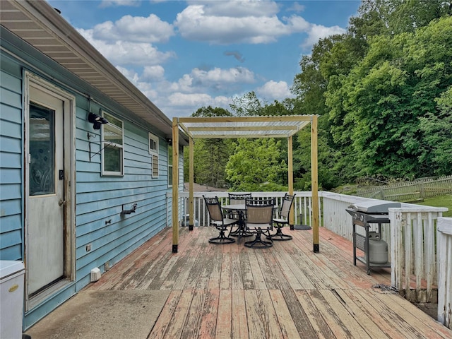 285 Riley Rd, New Windsor, NY 12553 - deck featuring outdoor dining area and a pergola