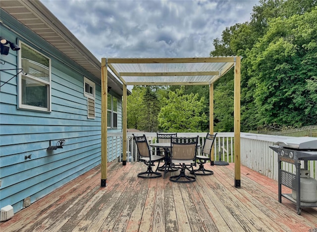 285 Riley Rd, New Windsor, NY 12553 - wooden deck featuring outdoor dining space and a grill