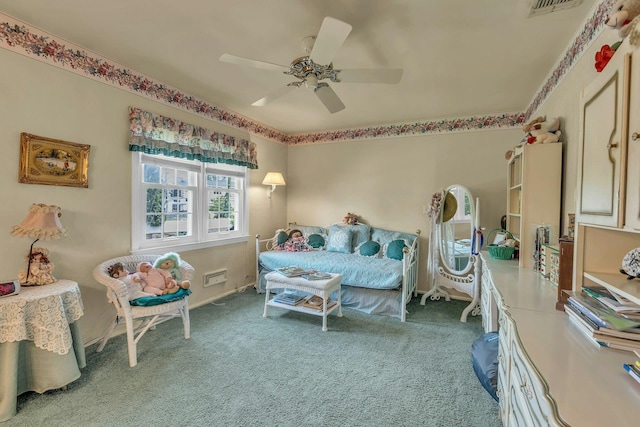 28 Bradford Rd, Plainview, NY 11803 - bedroom featuring carpet flooring and a ceiling fan