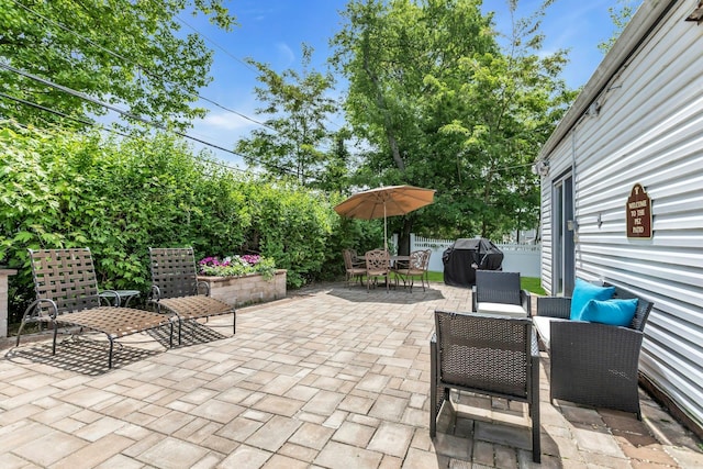 28 Bradford Rd, Plainview, NY 11803 - view of patio / terrace with outdoor dining area and area for grilling