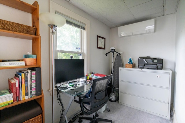 42-32 204th St, Bayside, NY 11361 - office area with an AC wall unit and carpet flooring