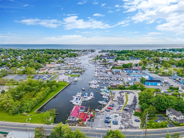 135 Rosebud Ct Unit 135, Patchogue, NY 11772 - aerial view of a nearby body of water and a marina