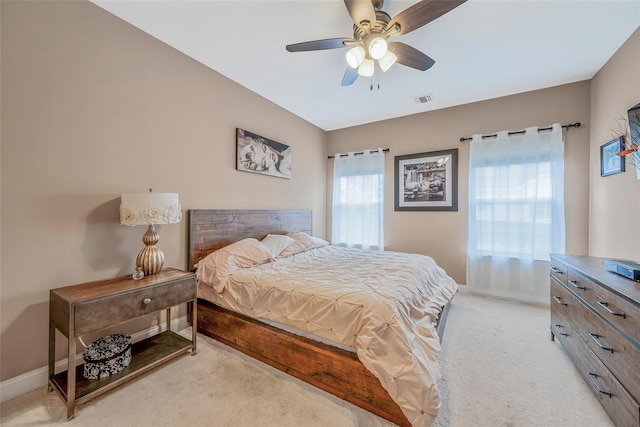 135 Rosebud Ct Unit 135, Patchogue, NY 11772 - bedroom featuring light colored carpet, baseboards, and a ceiling fan