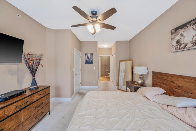 135 Rosebud Ct Unit 135, Patchogue, NY 11772 - bedroom featuring light carpet, baseboards, and a ceiling fan
