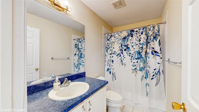 3 Caledonia Cir, Highland Mills, NY 10930 - full bath with vanity, toilet, a shower with curtain, and tile patterned floors