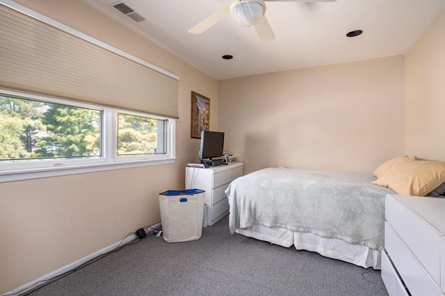 82 Woods Dr, East Hills, NY 11576 - bedroom with carpet floors and a ceiling fan