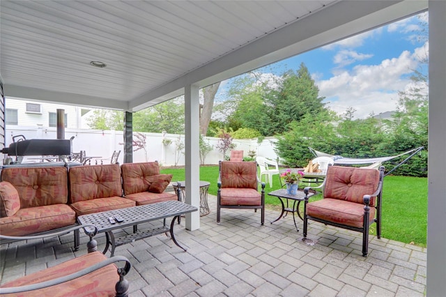 100 Fairfax Rd, Massapequa, NY 11758 - view of patio / terrace featuring an outdoor living space