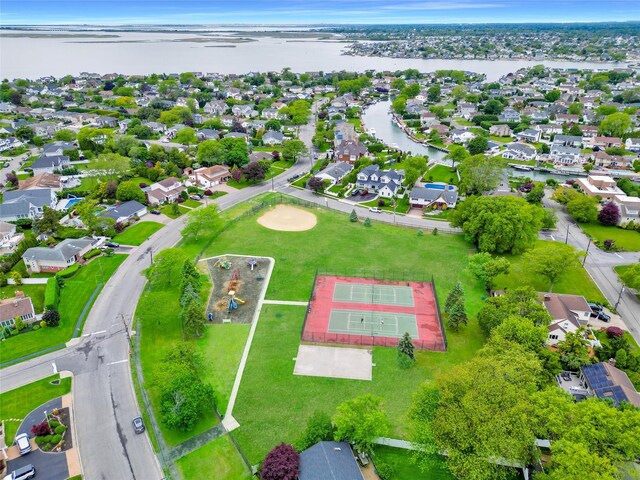 100 Fairfax Rd, Massapequa, NY 11758 - aerial view of residential area featuring a nearby body of water