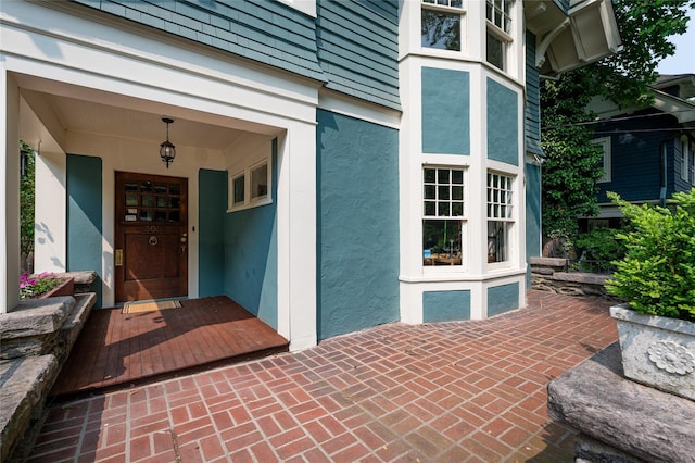 305 Park Hill Ave, Yonkers, NY 10705 - property entrance featuring stucco siding