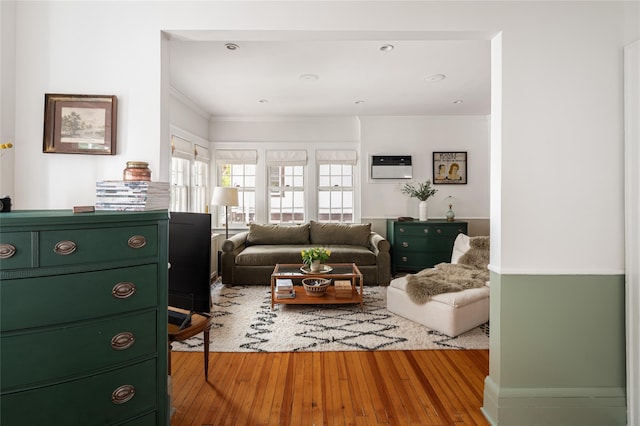 305 Park Hill Ave, Yonkers, NY 10705 - living room with crown molding and wood finished floors
