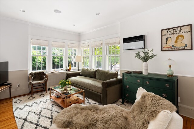 305 Park Hill Ave, Yonkers, NY 10705 - living room with ornamental molding and wood finished floors