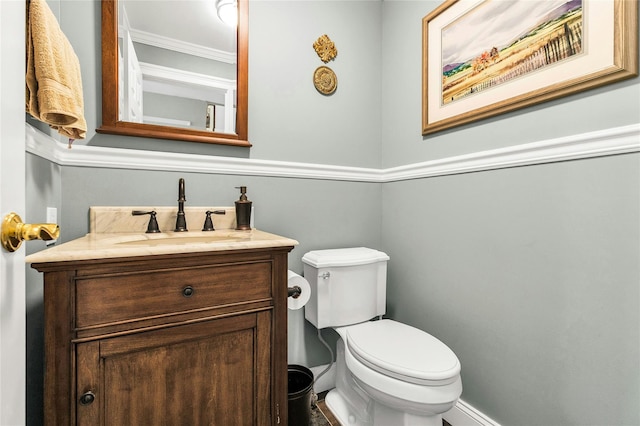 82 Harbour Ln, Bay Shore, NY 11706 - half bath with vanity and crown molding