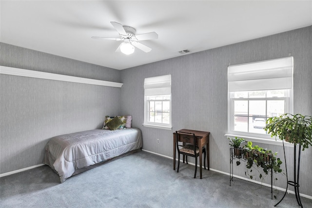 82 Harbour Ln, Bay Shore, NY 11706 - bedroom with carpet and a ceiling fan
