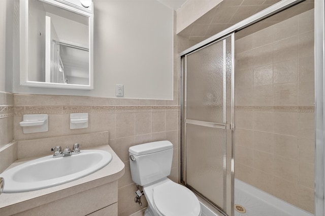 15 Dr Frank Rd, Spring Valley, NY 10977 - full bath featuring a stall shower, vanity, wainscoting, and tile walls