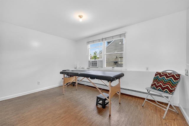 15 Dr Frank Rd, Spring Valley, NY 10977 - rec room with wood finished floors and cooling unit