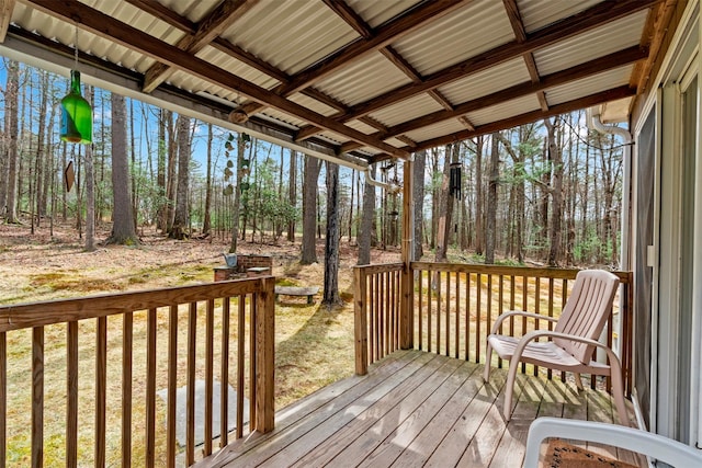 22 Bodine Lake Rd, Call Listing Agent, NY 12792 - deck featuring view of scattered trees