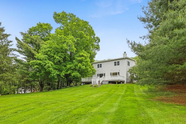 571 Farm To Market Rd, Brewster, NY 10509 - view of green lawn featuring a wooden deck