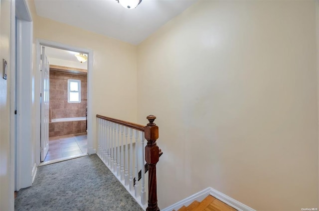 21-89 47th St, Long Island City, NY 11105 - hallway with an upstairs landing and baseboards