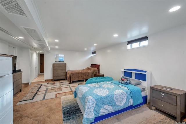21-89 47th St, Long Island City, NY 11105 - tiled bedroom with recessed lighting