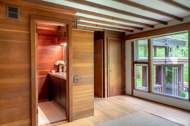 100 Old Pascack Rd, Pearl River, NY 10965 - relaxing sauna with wood finished floors and wooden walls