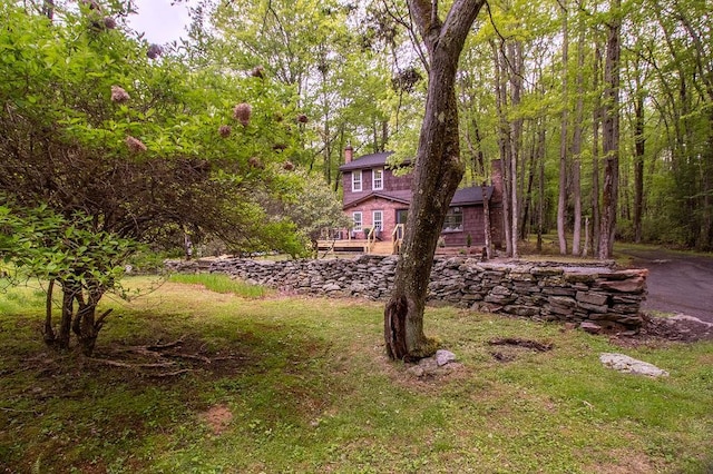 22 Mount Laurel Rd, Greenfield Park, NY 12435 - view of green lawn with a forest view