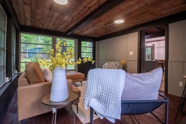 22 Mount Laurel Rd, Greenfield Park, NY 12435 - dining room with wooden ceiling