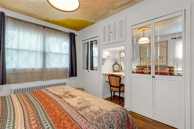 8 Cedar St, Tappan, NY 10983 - bedroom with radiator and dark wood finished floors