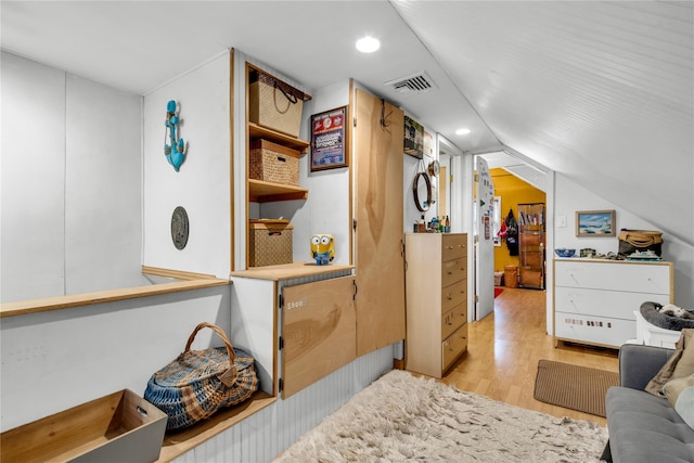 8 Cedar St, Tappan, NY 10983 - bedroom featuring light wood-type flooring, lofted ceiling, and recessed lighting