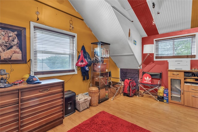 8 Cedar St, Tappan, NY 10983 - miscellaneous room featuring wood finished floors and lofted ceiling