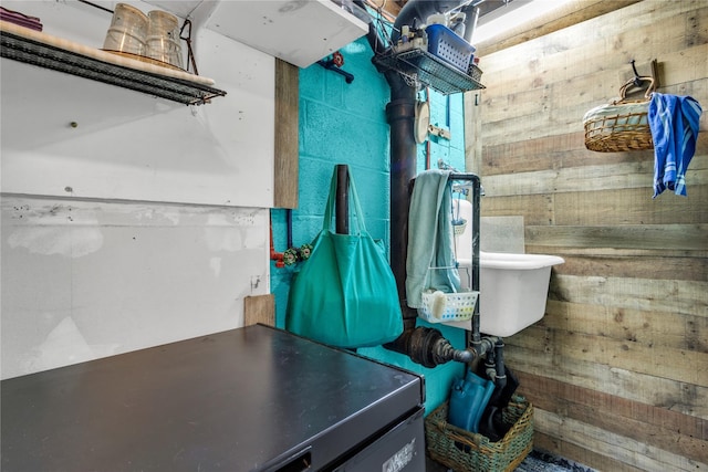 8 Cedar St, Tappan, NY 10983 - bathroom with wooden walls