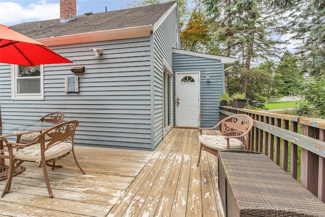 8 Cedar St, Tappan, NY 10983 - view of wooden deck