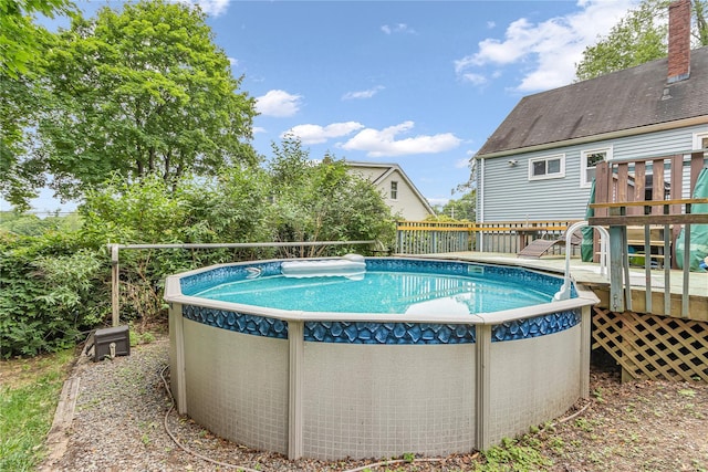 8 Cedar St, Tappan, NY 10983 - view of pool featuring a wooden deck