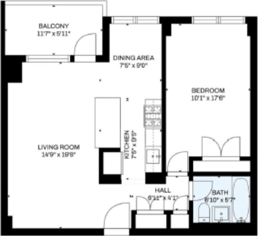 240 Cozine Ave Unit 5B, Brooklyn, NY 11207 - view of room layout