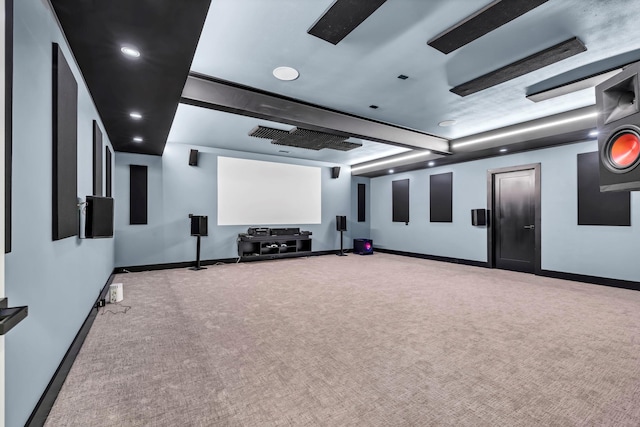 15 Somers Hills Rd, Carmel, NY 10512 - carpeted home theater room with baseboards and recessed lighting