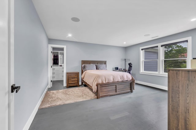 15 Somers Hills Rd, Carmel, NY 10512 - bedroom featuring baseboards, finished concrete floors, and recessed lighting