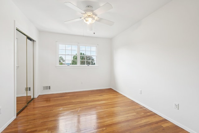 2 Sagamore Ave, Suffern, NY 10901 - unfurnished bedroom with light wood-style flooring, a closet, and a ceiling fan
