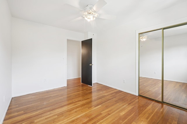 2 Sagamore Ave, Suffern, NY 10901 - unfurnished bedroom with light wood-style floors, a closet, and a ceiling fan
