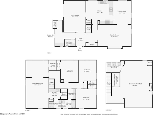 2 Sagamore Ave, Suffern, NY 10901 - view of property floor plan