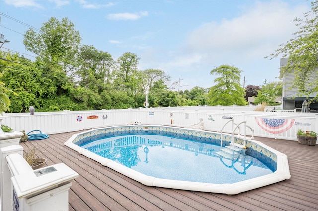 1 Angelica Ct, West Babylon, NY 11704 - view of pool featuring a wooden deck
