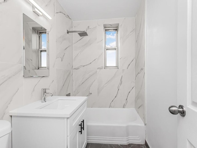 3311 Giles Pl Unit 5H, Bronx, NY 10463 - full bathroom featuring vanity, toilet, and shower / tub combination