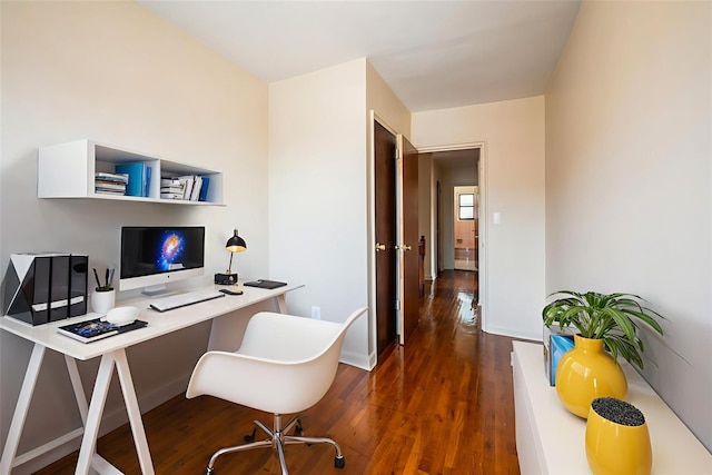 1149 E 219th St, Bronx, NY 10469 - office area with dark wood-style flooring and baseboards