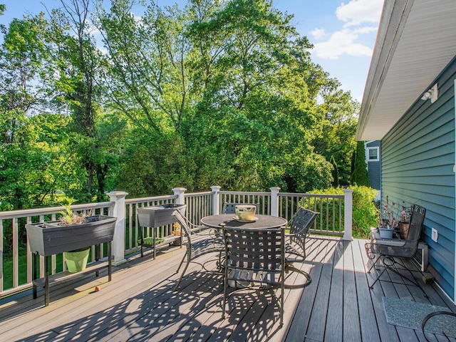 81 Winding Brook Rd, New Rochelle, NY 10804 - wooden terrace with outdoor dining area