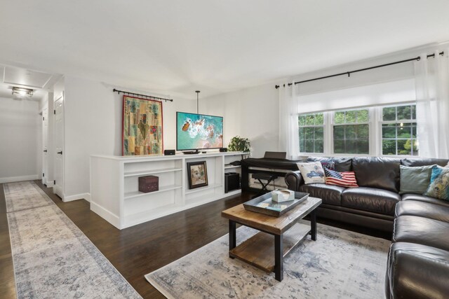 32 Meadow Rd, Montrose, NY 10567 - living area featuring dark wood finished floors and baseboards