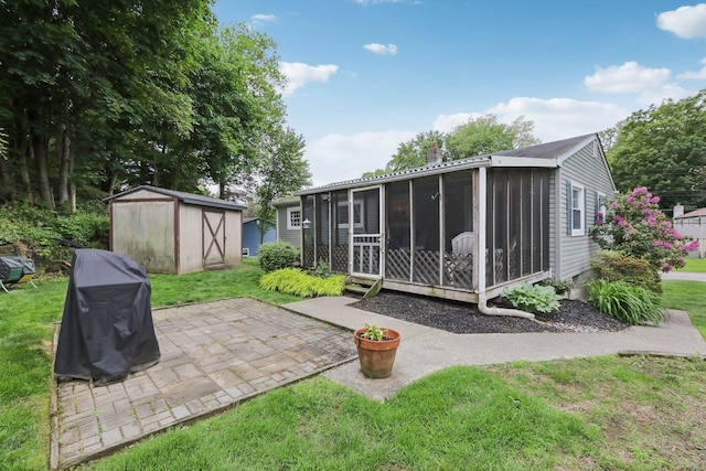 32 Meadow Rd, Montrose, NY 10567 - rear view of property with a sunroom, a patio, and a yard