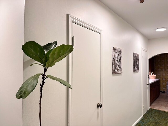 29 Maiden Ln, Port Jervis, NY 12771 - corridor with carpet and arched walkways