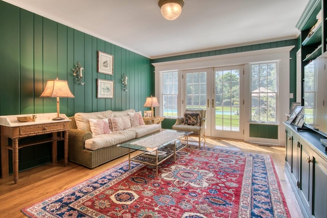 73 S Rd, Westhampton Beach, NY 11978 - living room featuring crown molding and wood finished floors