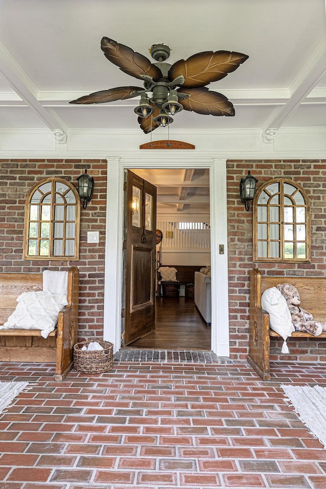 31 Heminway Ave, New Rochelle, NY 10801 - property entrance featuring covered porch and ceiling fan