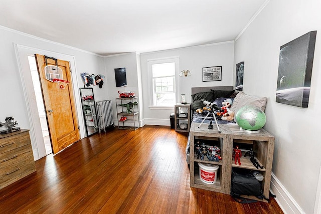 31 Heminway Ave, New Rochelle, NY 10801 - foyer entrance featuring wood finished floors, crown molding, radiator, and baseboards