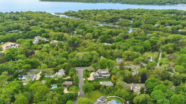 3 Pheasant Ln, Remsenburg, NY 11960 - drone / aerial view of a large body of water and a heavily wooded area